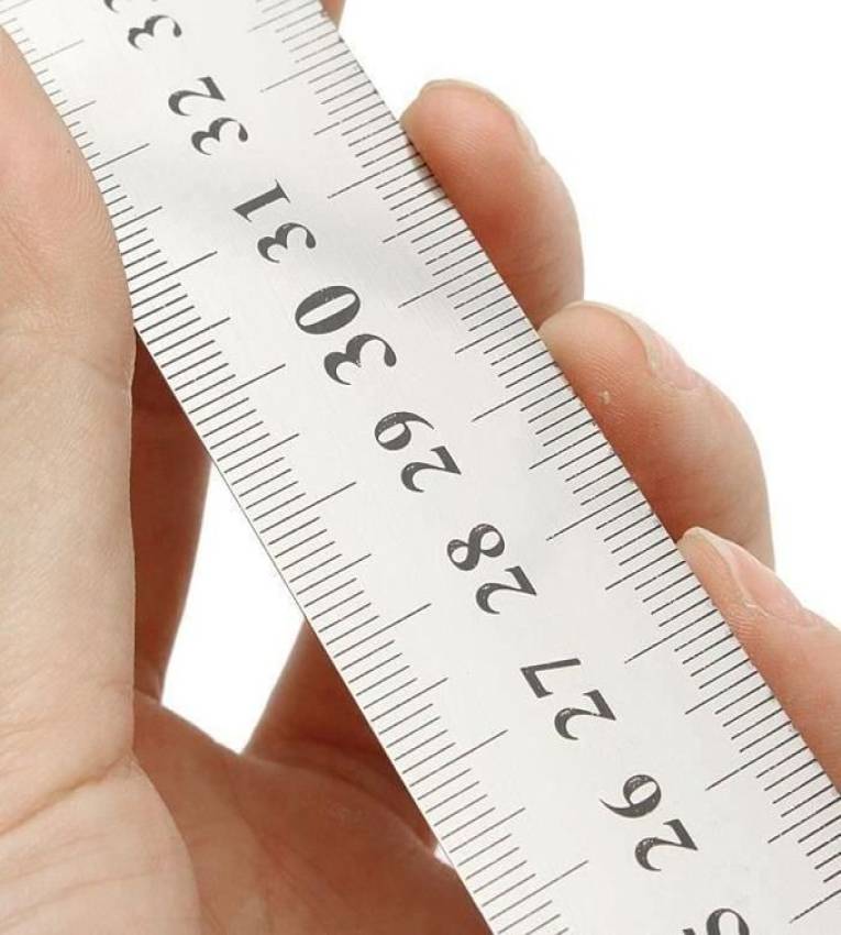 Réglet métallique en acier inoxydable de 100 cm / 1 mètre